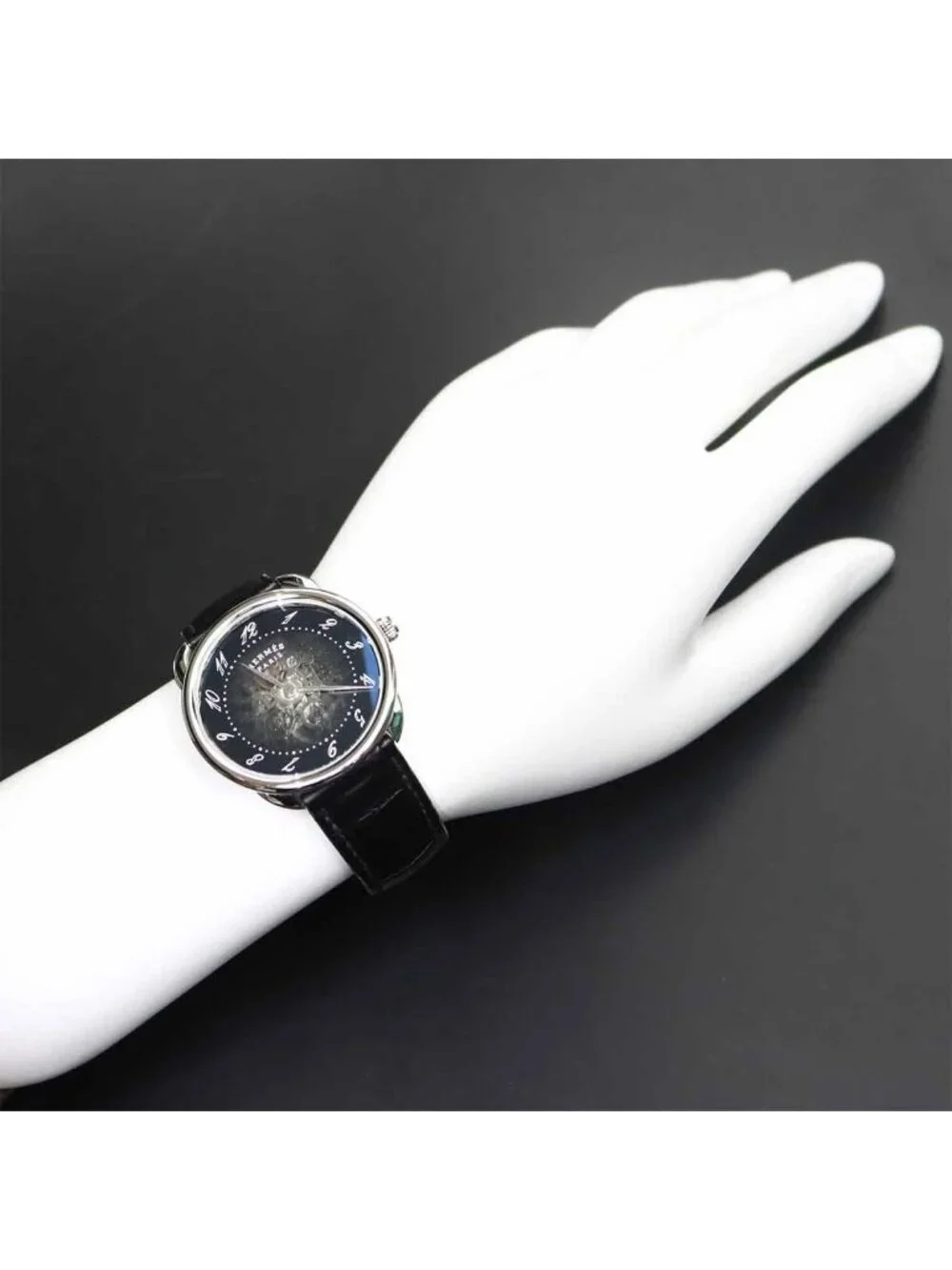 Hermes Arceau Watch Black Skeleton Automatic